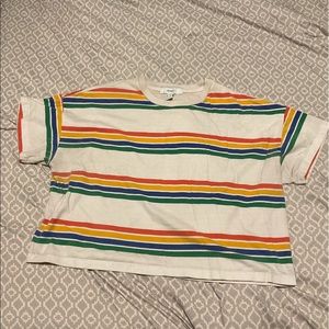 Colorful striped crop top